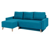 Dīvāns Oviedo Corner Standard Dziļums: 140 cm, Guļamvietas platums: 140 cm, Platums: 225 cm, Augstums: 88 cm, Sēdvietas augstums: 45 cm, Sēdvietas dziļums: 53 cm, Guļamvietas garums: 200 cm, Pildījums: Bonell + poliuretāna putas (porolons), Apdare: audums, Dīvāna tips: stūra dīvāni, Ar veļas kasti: 1, izvelkamie: 1, Auduma numurs: Moric 13, Izvilkšanas mehānisms: DL, Kājiņu krāsa: ozols sanremo, Krāsa: tirkīzs