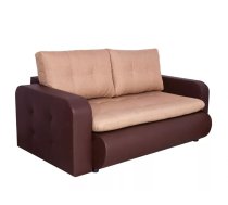 Dīvāns Vegas Sofa 2 standard Dziļums: 65 cm, Guļamvietas platums: 130 cm, Platums: 164 cm, Augstums: 85 cm, Guļamvietas garums: 145 cm, Pildījums: Falista + putas (porolons), Apdare: audums + eko āda, Dīvāna tips: taisni dīvāni, Ar veļas kasti: 1, izvelkamie: 1, Auduma numurs: Dolaro 33 + Sawana 24, Krāsa: Bēšs + brūns