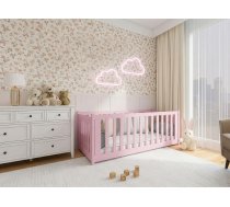 Bērnu gulta Concept 3 ar stelāžu Guļamvietas platums: 80 cm, Guļamvietas garums: 160 cm, Platums: 87 cm, Garums: 168 cm, Augstums: 68 cm, Augstums no grīdas līdz matracim: 7.5 cm, Ar resti: 1, Ar barjeru: 1, Guļamvietu skaits: 1, stelāžas tips: koka, Izgatavošanas materiāls: dabīgs koks (priede), Maksimālais noslogojums: 100 kg, Krāsa: rozā