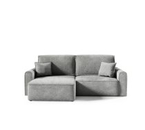 Dīvāns Loretto L Mini Premium Standard Dziļums: 158 cm, Guļamvietas platums: 135 cm, Platums: 240 cm, Augstums: 88 cm, Sēdvietas augstums: 38 cm, Sēdvietas dziļums: 70 cm, Guļamvietas garums: 200 cm, Pildījums: Poliuretāna putas (porolons), Apdare: audums, Ar papildu spilveniem: 1, Dīvāna tips: stūra dīvāni, Ar veļas kasti: 1, izvelkamie: 1, Auduma numurs: Abriamo 07, Izvilkšanas mehānisms: Automāts, Krāsa: tumši pelēks