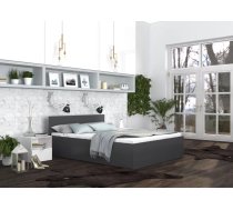 Gulta Panama ar stelāžu Guļamvietas platums: 120 cm, Guļamvietas garums: 200 cm, stelāžas tips: koka, Platums: 125 cm, Garums: 205 cm, Augstums: 80 cm, Augstums no grīdas līdz matracim (min): 41 cm, Ar resti: 1, Izgatavošanas materiāls: KSP, Krāsa: pelēks