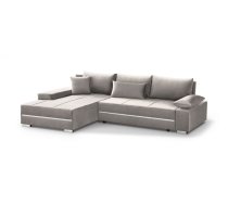 Dīvāns Aron Standard ar LED Guļamvietas platums: 140 cm, Platums: 267 cm, Izvēlieties stūra novietojumu: Pa labi, Dīvāna tips: stūra dīvāni, Augstums: 78 cm, Sēdvietas augstums: 37 cm, Sēdvietas dziļums: 62 cm, Guļamvietas garums: 215 cm, Pildījums: Falis