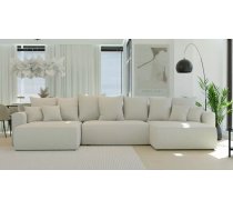 Dīvāns Napoli U Standard Dziļums: 160 cm, Guļamvietas platums: 130 cm, Platums: 350 cm, Augstums: 78 cm, Sēdvietas augstums: 40 cm, Guļamvietas garums: 310 cm, Pildījums: Falista + augstas kvalitātes putas (porolons), Apdare: audums, Ar papildu spilveniem: 1, Dīvāna tips: u veida dīvāni, Ar veļas kasti: 1, izvelkamie: 1, Auduma numurs: Anthology 01, Krāsa: gaišais krēms