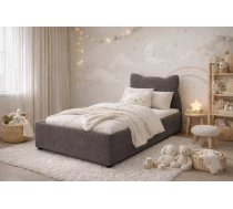 Bērnu gulta Ines 90x200 ar stelāžām Guļamvietas platums: 90 cm, Guļamvietas garums: 200 cm, Platums: 93 cm, Garums: 208 cm, Augstums: 86 cm, Augstums no grīdas līdz matracim: 34 cm, Auduma nosaukums: Cremona 97, Krāsa: grafīts