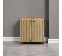 Vannas istabas skapītis Pure Bliss 303 Virsma: matēta, Platums: 60 cm, Augstums: 64 cm, Dziļums: 42 cm, Korpusa krāsa: ozols evoke, Materiāls: LKSP, Elementu krāsa: ozols evoke, Priekš izlietnes: 1