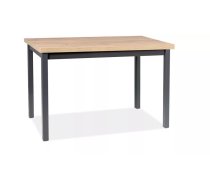 Galds Adam Garums: 100 cm, Augstums: 75 cm, Platums: 60 cm, Korpusa krāsa: ozols artisan, Elementu krāsa: melns, Materiāls: MDF + LKSP, Virsma: māteta, Forma: taisnstūra