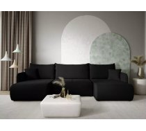 Dīvāns Leone U standard Dziļums: 148 cm, Guļamvietas platums: 129 cm, Platums: 290 cm, Augstums: 86 cm, Sēdvietas augstums: 39 cm, Sēdvietas dziļums: 62 cm, Guļamvietas garums: 270 cm, Pildījums: Wave Spring + HR putas (porolons), Apdare: audums, Ar papildu spilveniem: 1, Dīvāna tips: u veida dīvāni, Ar veļas kasti: 1, izvelkamie: 1, Auduma numurs: Curio 99, Krāsa: melns