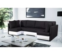 Dīvāns R-city U Standard Dziļums: 144 cm, Guļamvietas platums: 145 cm, Platums: 288 cm, Augstums: 90 cm, Sēdvietas augstums: 41 cm, Sēdvietas dziļums: 53 cm, Guļamvietas garums: 267 cm, Pildījums: Falista + augstas kvalitātes putas (porolons), Apdare: audums + eko āda, Dīvāna tips: u veida dīvāni, Ar veļas kasti: 1, izvelkamie: 1, Auduma numurs: Inari 100 + Soft 17, Krāsa: melns + balts