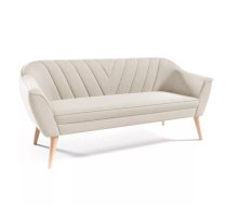 Dīvāns Sofa Flora 206 standard Dziļums: 71 cm, Platums: 185 cm, Augstums: 75 cm, Sēdvietas augstums: 40 cm, Sēdvietas dziļums: 52 cm, Pildījums: Falista + augstas kvalitātes putas (porolons), Apdare: audums, Dīvāna tips: taisni dīvāni, Auduma numurs: Velluto 01, Kājiņu krāsa: dabīgs, Krāsa: krēma