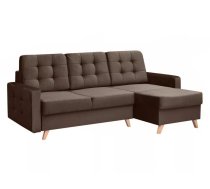 Dīvāns Vegas Corner standard Dziļums: 151 cm, Guļamvietas platums: 146 cm, Platums: 236 cm, Augstums: 95 cm, Sēdvietas augstums: 46 cm, Sēdvietas dziļums: 59 cm, Guļamvietas garums: 206 cm, Pildījums: Falista + augstas elastības putas (porolons), Apdare: audums, Dīvāna tips: stūra dīvāni, Ar veļas kasti: 1, izvelkamie: 1, Auduma numurs: Jasmine 28, Izvilkšanas mehānisms: Automāts, Krāsa: brūns