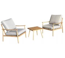 Terases mēbeles Serano Elementu krāsa: gaiši pelēks, Dziļums: 77 cm, Garums: 70 cm, Augstums: 72 cm, Materiāls: alumīnijs