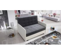 Dīvāns Americano 170 standard Dziļums: 95 cm, Guļamvietas platums: 113 cm, Platums: 125 cm, Augstums: 86 cm, Sēdvietas augstums: 37 cm, Sēdvietas dziļums: 60 cm, Guļamvietas garums: 196 cm, Pildījums: Falista + augstas kvalitātes putas (porolons), Apdare: audums + eko āda, Ar papildu spilveniem: 1, Dīvāna tips: taisni dīvāni, Ar veļas kasti: 1, izvelkamie: 1, Auduma numurs: Kronos 34 + Soft 17, Izvilkšanas mehānisms: Automāts DL, Krāsa: tumši pelēks + balts