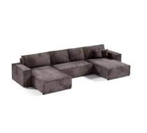 Dīvāns Poso U Standard Dziļums: 185 cm, Guļamvietas platums: 140 cm, Platums: 398 cm, Augstums: 70 cm, Sēdvietas augstums: 40 cm, Sēdvietas dziļums: 70 cm, Guļamvietas garums: 344 cm, Pildījums: Poliuretāna putas (porolons), Apdare: audums, Ar papildu spilveniem: 1, Dīvāna tips: u veida dīvāni, Ar veļas kasti: 1, izvelkamie: 1, Auduma numurs: Poso 06, Izvilkšanas mehānisms: Automāts, Krāsa: tumši brūns