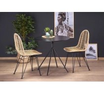 Galds Fondi Augstums: 75 cm, Diametrs: 80 cm, Materiāls: MDF + tērauds, Forma: aplis, Krāsa: melns
