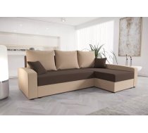 Dīvāns Chievo Standard Dziļums: 140 cm, Guļamvietas platums: 130 cm, Platums: 231 cm, Augstums: 90 cm, Sēdvietas augstums: 40 cm, Sēdvietas dziļums: 52 cm, Guļamvietas garums: 201 cm, Pildījums: Falista + augstas kvalitātes putas (porolons), Apdare: audums, Ar papildu spilveniem: 1, Dīvāna tips: stūra dīvāni, Ar veļas kasti: 1, izvelkamie: 1, Auduma numurs: Rainbow 41+05, Krāsa: tumši brūns + brūns