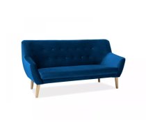 Dīvāns Nordic 3 Velvet Dziļums: 75 cm, Platums: 180 cm, Augstums: 90 cm, Sēdvietas augstums: 42 cm, Sēdvietas dziļums: 55 cm, Apdare: audums, Dīvāna tips: taisni dīvāni, Auduma numurs: Bluvel 86, Krāsa: zils