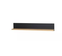 Plaukts John 10 Platums: 120 cm, Augstums: 20 cm, Dziļums: 18 cm, Materiāls: laminēta MDF plātne + finieris, Plaukta tips: sienas, Sienas: 1, Virsma: mātēta, Plauktu skaits: 1, Krāsa: ozols lefkas + melns