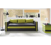 Dīvāns Euforia Duo Sofa Standard Dziļums: 75 cm, Guļamvietas platums: 140 cm, Platums: 222 cm, Augstums: 77 cm, Sēdvietas augstums: 46 cm, Sēdvietas dziļums: 45 cm, Guļamvietas garums: 188 cm, Pildījums: HR putas, Apdare: audums, Dīvāna tips: taisni dīvāni, Ar veļas kasti: 1, izvelkamie: 1, Auduma numurs: Haiti 17 + Haiti 08, Krāsa: melns + zaļš