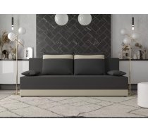 Dīvāns Toledo Sofa Standard Dziļums: 80 cm, Guļamvietas platums: 135 cm, Platums: 200 cm, Augstums: 89 cm, Sēdvietas augstums: 39 cm, Sēdvietas dziļums: 60 cm, Guļamvietas garums: 200 cm, Pildījums: Poliuretāna putas (porolons), Apdare: audums, Ar papildu spilveniem: 1, Dīvāna tips: taisni dīvāni, Ar veļas kasti: 1, izvelkamie: 1, Auduma numurs: Rainbow 27 + 16, Krāsa: tumši pelēks + krēma
