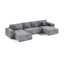 Dīvāns Poso U Standard Dziļums: 185 cm, Guļamvietas platums: 140 cm, Platums: 398 cm, Augstums: 70 cm, Sēdvietas augstums: 40 cm, Sēdvietas dziļums: 70 cm, Guļamvietas garums: 344 cm, Pildījums: Poliuretāna putas (porolons), Apdare: audums, Ar papildu spilveniem: 1, Dīvāna tips: u veida dīvāni, Ar veļas kasti: 1, izvelkamie: 1, Auduma numurs: Poso 60, Izvilkšanas mehānisms: Automāts, Krāsa: tumši pelēks