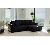 Dīvāns Napoli L Standard Dziļums: 160 cm, Guļamvietas platums: 130 cm, Platums: 260 cm, Augstums: 78 cm, Guļamvietas garums: 220 cm, Pildījums: Falista + augstas kvalitātes putas (porolons), Apdare: audums, Ar papildu spilveniem: 1, Dīvāna tips: stūra dīvāni, Ar veļas kasti: 1, izvelkamie: 1, Auduma numurs: Kronos 07, Krāsa: melns