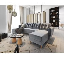 Dīvāns Palermo U standard Dziļums: 130 cm, Guļamvietas platums: 130 cm, Platums: 302 cm, Augstums: 92 cm, Sēdvietas augstums: 44 cm, Sēdvietas dziļums: 52 cm, Guļamvietas garums: 265 cm, Pildījums: Falista + augstas kvalitātes putas (porolons), Apdare: audums, Dīvāna tips: u veida dīvāni, Ar veļas kasti: 1, izvelkamie: 1, Auduma numurs: Itaka 50, Izvilkšanas mehānisms: Automāts, Krāsa: pelēks