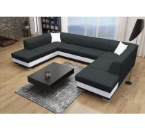 Dīvāns Darco U Standard Dziļums: 220 cm, Guļamvietas platums: 130 cm, Platums: 340 cm, Augstums: 80 cm, Sēdvietas augstums: 42 cm, Sēdvietas dziļums: 58 cm, Guļamvietas garums: 270 cm, Pildījums: Falista + augstas kvalitātes putas (porolons), Apdare: audums + eko āda, Ar papildu spilveniem: 1, Dīvāna tips: u veida dīvāni, Ar veļas kasti: 1, izvelkamie: 1, Auduma numurs: Inari 100 + Soft 17, Krāsa: melns + balts