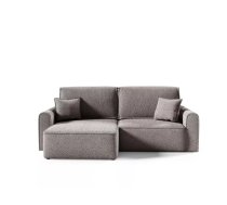 Dīvāns Loretto L Mini Premium Standard Dziļums: 158 cm, Guļamvietas platums: 135 cm, Platums: 240 cm, Augstums: 88 cm, Sēdvietas augstums: 38 cm, Sēdvietas dziļums: 70 cm, Guļamvietas garums: 200 cm, Pildījums: Poliuretāna putas (porolons), Apdare: audums, Ar papildu spilveniem: 1, Dīvāna tips: stūra dīvāni, Ar veļas kasti: 1, izvelkamie: 1, Auduma numurs: Abriamo 01, Izvilkšanas mehānisms: Automāts, Krāsa: tumši brūns