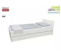 Bērnu gulta City C15 ar stelāžu Guļamvietas platums: 90 cm, Guļamvietas garums: 200 cm, Platums: 94 cm, Garums: 204 cm, Augstums: 70 cm, Ar resti: 1, Ar matraci: 1, Ar veļas kasti: 1, Virsma: Matēta, Guļamvietu skaits: 1, Matrača apraksts: Putas (porolons), stelāžas tips: koka, Korpusa krāsa: balts, Elementu krāsa: Balts, Izgatavošanas materiāls: LKSP + finieris + PVH