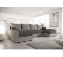 Dīvāns Chievo U Standard Dziļums: 140 cm, Guļamvietas platums: 130 cm, Platums: 301 cm, Augstums: 90 cm, Sēdvietas augstums: 40 cm, Sēdvietas dziļums: 52 cm, Guļamvietas garums: 271 cm, Pildījums: Falista + augstas kvalitātes putas (porolons), Apdare: audums, Ar papildu spilveniem: 1, Dīvāna tips: u veida dīvāni, Ar veļas kasti: 1, izvelkamie: 1, Auduma numurs: Sawana 05+21, Krāsa: tumši pelēks + pelēks