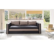 Dīvāns Euforia Duo Sofa Standard Dziļums: 75 cm, Guļamvietas platums: 140 cm, Platums: 222 cm, Augstums: 77 cm, Sēdvietas augstums: 46 cm, Sēdvietas dziļums: 45 cm, Guļamvietas garums: 188 cm, Pildījums: HR putas, Apdare: audums, Dīvāna tips: taisni dīvāni, Ar veļas kasti: 1, izvelkamie: 1, Auduma numurs: Haiti 17 + Haiti 03, Krāsa: melns + bēšs