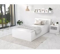 Gulta Panama ar stelāžu Guļamvietas platums: 90 cm, Guļamvietas garums: 200 cm, stelāžas tips: koka, Platums: 95 cm, Garums: 205 cm, Augstums: 80 cm, Augstums no grīdas līdz matracim (min): 41 cm, Ar resti: 1, Virsma: matēta, Izgatavošanas materiāls: KSP, Krāsa: balts