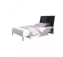 Gulta Raj 3 90x200 ar stelāžu Guļamvietas platums: 90 cm, Korpusa krāsa: balts, Guļamvietas garums: 200 cm, Platums: 94 cm, Garums: 220 cm, Elementu krāsa: melns, Augstums: 91 cm, Matrača nepieciešamais augstums: 15 cm, Ar veļas kasti: 1, Augstums no grīdas līdz matracim (min): 31 cm, Ar resti: 1, Izgatavošanas materiāls: laminēta MDF plātne