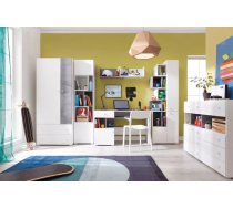 Komplekts Sigma F Elementu skaits: 6, Izgatavošanas materiāls: lamināts + finieris, Ar skapi: 1, Ar plauktu: 1, Ar galdu: 1, Krāsa: balts + betons