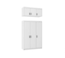 Skapis Elena 3D Premium Platums: 133 cm, Dziļums: 53 cm, Augstums: 245.5 cm, Izgatavošanas materiāls: laminēta KSP, Virsma: Matēta, Durvju skaits: 6, Ar spoguli: nē, ar plauktiem: 1, Krāsa: balts
