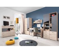 Komplekts Delta C Elementu skaits: 6, Izgatavošanas materiāls: lamināts + finieris, Ar skapi: 1, Ar plauktu: 1, Ar galdu: 1, Krāsa: ozols + antracīts