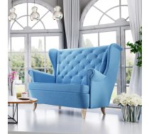 Dīvāns Sofa Uszak Standard Dziļums: 72 cm, Platums: 142 cm, Augstums: 108 cm, Sēdvietas augstums: 42 cm, Pildījums: Falista + augstas elastības putas (porolons), Apdare: audums, Dīvāna tips: taisni dīvāni, Auduma numurs: Cosmic 05, Krāsa: gaiši zils