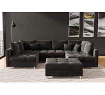 Dīvāns Kent U Standard ar pufu Dziļums: 194 cm, Guļamvietas platums: 180 cm, Platums: 308 cm, Augstums: 75 cm, Guļamvietas garums: 280 cm, Pildījums: Falista + augstas kvalitātes putas (porolons), Apdare: audums, Ar pufu: 1, Ar papildu spilveniem: 1, Dīvāna tips: u veida dīvāni, Auduma numurs: Monolith 97, Krāsa: antracīts