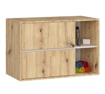 Vannas istabas skapītis Vami W90 2S Virsma: matēta, Platums: 90 cm, Augstums: 60 cm, Dziļums: 45.5 cm, Korpusa krāsa: ozols artisan, Materiāls: LKSP + finieris, Elementu krāsa: kašmira, Sienas: 1, Ar spoguli: nē, Priekš izlietnes: 1