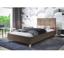 Gulta Endo standard ar stelāžu Guļamvietas platums: 90 cm, Guļamvietas garums: 200 cm, stelāžas tips: koka, Platums: 96 cm, Garums: 216 cm, Augstums: 100 cm, Apdares materiāls: audums, Augstums no grīdas līdz matracim (min): 34 cm, Ar resti: 1, Auduma nosaukums: Sawana 25, Krāsa: brūns