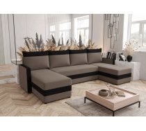 Dīvāns Paula U standard Dziļums: 140 cm, Guļamvietas platums: 130 cm, Platums: 290 cm, Augstums: 89 cm, Sēdvietas augstums: 39 cm, Sēdvietas dziļums: 60 cm, Guļamvietas garums: 270 cm, Pildījums: Poliuretāna putas (porolons), Apdare: audums, Dīvāna tips: u veida dīvāni, Ar veļas kasti: 1, izvelkamie: 1, Auduma numurs: Rainbow 83+15, Krāsa: gaiši pelēks + melns