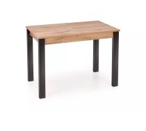 Galds Gino Classic Garums: 100 cm, Augstums: 75 cm, Platums: 60 cm, Korpusa krāsa: ozols votāns, Elementu krāsa: melns, Maksimālais garums: 135 cm, Materiāls: LKSP, Virsma: māteta, Forma: taisnstūra, Saliekamais: 1