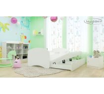 Komplekts Happy Zestaw 14 Guļamvietas platums: 80 cm, Guļamvietas garums: 160 cm, Elementu skaits: 4, Izgatavošanas materiāls: MDF, Ar plauktu: 1, Ar resti: 1, Ar matraci (-čiem): 1, Krāsa: balts