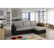 Dīvāns Livio Lux standard Dziļums: 150 cm, Guļamvietas platums: 125 cm, Platums: 237 cm, Augstums: 90 cm, Sēdvietas augstums: 40 cm, Sēdvietas dziļums: 57 cm, Guļamvietas garums: 195 cm, Pildījums: Putas (porolons), Apdare: audums + eko āda, Dīvāna tips: stūra dīvāni, Ar veļas kasti: 1, izvelkamie: 1, Auduma numurs: Berlin 01/ Soft 11, Krāsa: gaiši pelēks + melns