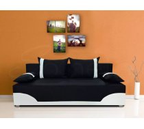 Dīvāns Tunis Sofa standard Dziļums: 88 cm, Guļamvietas platums: 130 cm, Platums: 195 cm, Augstums: 90 cm, Sēdvietas augstums: 40 cm, Guļamvietas garums: 195 cm, Pildījums: Bonell + poliuretāna putas (porolons), Apdare: audums + eko āda, Dīvāna tips: taisni dīvāni, Ar veļas kasti: 1, izvelkamie: 1, Auduma numurs: Neo 15 + Dolaro 511, Izvilkšanas mehānisms: Automāts DL, Krāsa: melns + balts