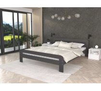 Gulta Dallas MDF ar stelāžu Guļamvietas platums: 140 cm, Guļamvietas garums: 200 cm, stelāžas tips: koka, Platums: 148 cm, Garums: 206 cm, Augstums: 64 cm, Ar resti: 1, Virsma: matēta, Izgatavošanas materiāls: MDF plātne, Krāsa: pelēks
