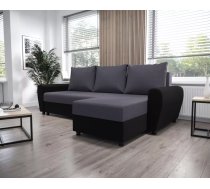Dīvāns Dakar L standard Dziļums: 140 cm, Guļamvietas platums: 132 cm, Platums: 239 cm, Augstums: 90 cm, Sēdvietas augstums: 40 cm, Sēdvietas dziļums: 52 cm, Guļamvietas garums: 200 cm, Pildījums: Falista + augstas elastības putas (porolons), Apdare: audums, Dīvāna tips: stūra dīvāni, Ar veļas kasti: 1, izvelkamie: 1, Auduma numurs: Sawana 96 + 14, Krāsa: tumši pelēks + melns