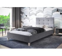 Gulta Endo standard ar stelāžu Guļamvietas platums: 90 cm, Guļamvietas garums: 200 cm, stelāžas tips: koka, Platums: 96 cm, Garums: 216 cm, Augstums: 100 cm, Apdares materiāls: audums, Augstums no grīdas līdz matracim (min): 34 cm, Ar resti: 1, Auduma nosaukums: Sawana 21, Krāsa: pelēks