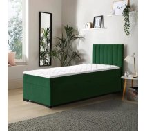 Gulta Eryk 90x200 Boxspring Standard Guļamvietas platums: 90 cm, Guļamvietas garums: 200 cm, Platums: 94 cm, Garums: 207 cm, Augstums: 105 cm, Apdares materiāls: audums, Ar veļas kasti: 1, Augstums no grīdas līdz matracim (min): 58 cm, Ar matraci: 1, Kontinentālas: 1, Auduma nosaukums: Mono 227, Krāsa: zaļš