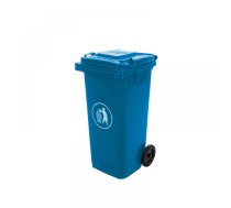 Sadzīves atkritumu konteineris Container 120L Augstums: 94.6 cm, Platums: 56 cm, Dziļums: 46.5 cm, Izgatavošanas materiāls: HDPE, Ietilpība: 120 l, Svars: 7.2 kg, Krāsa: zils